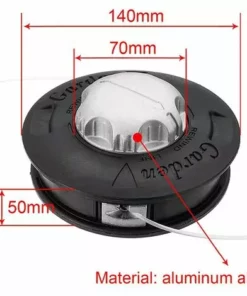 AOUGO Tête De Tondeuse à Gazon – Tête De Coupe Universelle 2 Lignes, Filetage M10, Brosse En Nylon Et Aluminium, Bobine De Tondeuse (noir) -Débroussailleuse Soldes Magasin 61233445 2