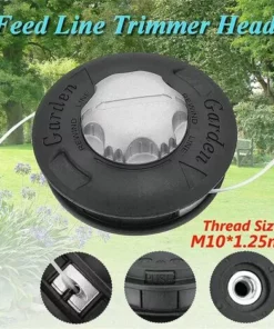 AOUGO Tête De Tondeuse à Gazon – Tête De Coupe Universelle 2 Lignes, Filetage M10, Brosse En Nylon Et Aluminium, Bobine De Tondeuse (noir) -Débroussailleuse Soldes Magasin 61233445 4