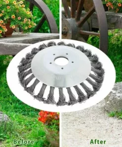 JOORRT Tête De Débroussailleuse Conique En Fil De Fer Noué Pour Tondeuse à Gazon - Plateau De Désherbage En Métal Pour Débroussailleuse (Diamètre Extérieur150mm, Trou Intérieur 25mm) -Débroussailleuse Soldes Magasin 61235991 2