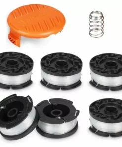 HIASDFLS Bobine De Rechange Pour Débroussailleuse Électrique Black And Decker Af-100 - 9,1 M - 6 Bobines + 1 Capuchon De Protection + 1 Ressort
