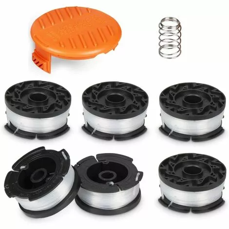 HIASDFLS Bobine De Rechange Pour Débroussailleuse Électrique Black And Decker Af-100 - 9,1 M - 6 Bobines + 1 Capuchon De Protection + 1 Ressort 3 HIASDFLS Bobine De Rechange Pour Débroussailleuse Électrique Black And Decker Af-100 - 9,1 M - 6 Bobines + 1 Capuchon De Protection + 1 Ressort