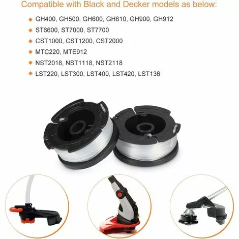 HIASDFLS Bobine De Rechange Pour Débroussailleuse Électrique Black And Decker Af-100 - 9,1 M - 6 Bobines + 1 Capuchon De Protection + 1 Ressort 5 HIASDFLS Bobine De Rechange Pour Débroussailleuse Électrique Black And Decker Af-100 - 9,1 M - 6 Bobines + 1 Capuchon De Protection + 1 Ressort – Image 3