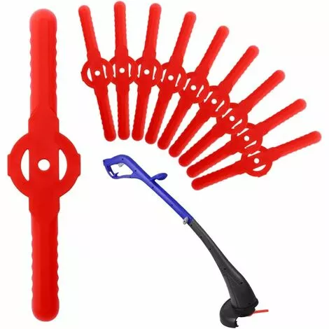 FVBJD Lot De 24 Couteaux De Débroussailleuse Rouge - Coupe-bordure En Plastique - Outil De Jardin - Lame De Rechange Pour Coupe-bordure Sans Fil (rouge) 3 FVBJD Lot De 24 Couteaux De Débroussailleuse Rouge - Coupe-bordure En Plastique - Outil De Jardin - Lame De Rechange Pour Coupe-bordure Sans Fil (rouge)