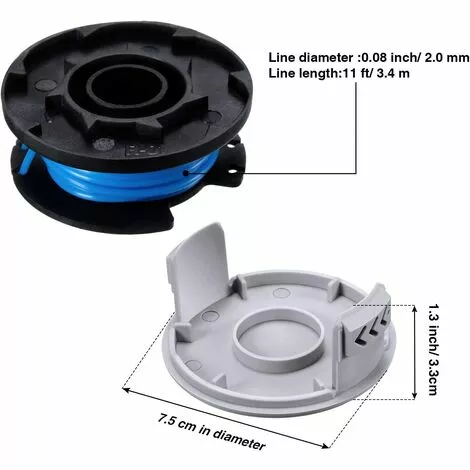 FVBJD 10 Pièces AC14RL3A Ligne De Bobine Coupe-Herbe De Rechange 11 Ft 0,065 Pouce Bobine De Corde D'Herbe Ligne De Bobine De Coupe, 2 Bobine Coupe-Bordures Compatible Avec Ryobi 18V, 24V, 40V 4 FVBJD 10 Pièces AC14RL3A Ligne De Bobine Coupe-Herbe De Rechange 11 Ft 0,065 Pouce Bobine De Corde D'Herbe Ligne De Bobine De Coupe, 2 Bobine Coupe-Bordures Compatible Avec Ryobi 18V, 24V, 40V – Image 2