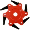 PREMIER Tête De Débroussailleuse En Métal à 6 Dents - Tête De Tondeuse à Gazon De Jardin 2 Commandes - Lame Rouge, Noire -Débroussailleuse Soldes Magasin 61657116 1