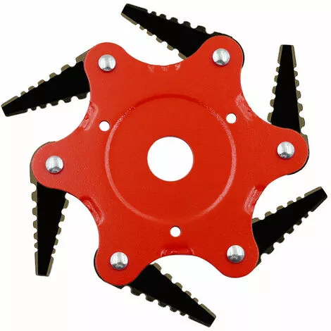 PREMIER Tête De Débroussailleuse En Métal à 6 Dents - Tête De Tondeuse à Gazon De Jardin 2 Commandes - Lame Rouge, Noire 3 PREMIER Tête De Débroussailleuse En Métal à 6 Dents - Tête De Tondeuse à Gazon De Jardin 2 Commandes - Lame Rouge, Noire