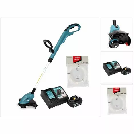 Makita DUR 181 RT 18 V Li-Ion Coupe-herbe Sans Fil + 1x Batterie BL 1850 5,0 Ah + Chargeur Rapide DC 18 RC + Makita DA00000003 File De Coupe Rond Ø 1,65mm X 15m 4 Makita DUR 181 RT 18 V Li-Ion Coupe-herbe Sans Fil + 1x Batterie BL 1850 5,0 Ah + Chargeur Rapide DC 18 RC + Makita DA00000003 File De Coupe Rond Ø 1,65mm X 15m – Image 2