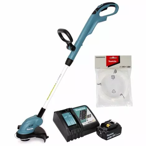 Makita DUR 181 RT 18 V Li-Ion Coupe-herbe Sans Fil + 1x Batterie BL 1850 5,0 Ah + Chargeur Rapide DC 18 RC + Makita DA00000003 File De Coupe Rond Ø 1,65mm X 15m 5 Makita DUR 181 RT 18 V Li-Ion Coupe-herbe Sans Fil + 1x Batterie BL 1850 5,0 Ah + Chargeur Rapide DC 18 RC + Makita DA00000003 File De Coupe Rond Ø 1,65mm X 15m – Image 3