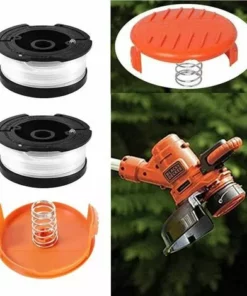 JOORRT 3 Pièces Bobine De Rechange De Tondeuse à Gazon En Nylon Bobine De Fil Debroussailleuse Avec 1 Paquet Capuchon 1 Ressort Bobines De Remplacement De Trimmer -Débroussailleuse Soldes Magasin 63519859 4