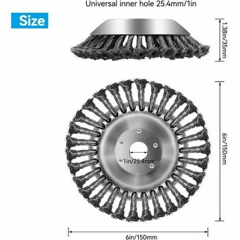 CLEGGFR Tête De Débroussailleuse, Débroussailleuse De Désherbage 150x25mm, Débroussailleuse Pour Outils Agricoles De Jardin De Pelouse (6 Pouces),LO-Ron 3 CLEGGFR Tête De Débroussailleuse, Débroussailleuse De Désherbage 150x25mm, Débroussailleuse Pour Outils Agricoles De Jardin De Pelouse (6 Pouces),LO-Ron
