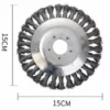 SINCèREETALI Tête De Débroussailleuse Conique En Fil De Fer Noué Pour Tondeuse à Gazon - Plateau De Désherbage En Métal Pour Débroussailleuse (Diamètre Extérieur150mm, Trou Intérieur 25mm) -Débroussailleuse Soldes Magasin 63525882 1