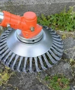 Dontodent Débroussailleuse à Gazon Tête De Coupe-cordon Avec Roue En Fil D'acier Solide Brosse à Mauvaises Herbes Ronde En Métal Outil De Désherbage Multifonctionnel -Débroussailleuse Soldes Magasin 63740361 3