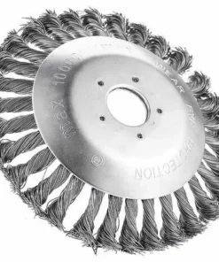 SINCèREETALI Brosse De Débroussailleuse, Tête De Brosse De Désherbage, Brosse De Désherbage De Débroussailleuse, Brosse De Désherbage Métallique, Environ 6 Pouces, Accessoires De Tondeuse à Gazon