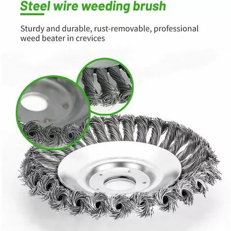 SINCèREETALI Brosse De Débroussailleuse, Tête De Brosse De Désherbage, Brosse De Désherbage De Débroussailleuse, Brosse De Désherbage Métallique, Environ 6 Pouces, Accessoires De Tondeuse à Gazon 4 SINCèREETALI Brosse De Débroussailleuse, Tête De Brosse De Désherbage, Brosse De Désherbage De Débroussailleuse, Brosse De Désherbage Métallique, Environ 6 Pouces, Accessoires De Tondeuse à Gazon – Image 2
