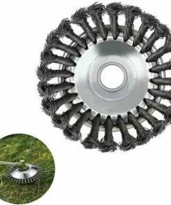 SINCèREETALI Brosse De Débroussailleuse à Gazon, Tête De Coupe Filaire De 15,2 Cm Avec Roue En Fil D'acier Solide, Brosse Ronde En Métal Pour Mauvaises Herbes