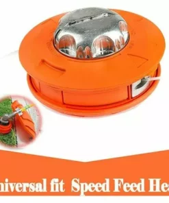 SINCèREETALI Tête De Tondeuse à Gazon - Tête De Coupe Universelle à 2 Lignes, Brosse En Nylon En Aluminium Fileté M10, Bobine De Bosse De Tondeuse (orange) -Débroussailleuse Soldes Magasin 63820556 3