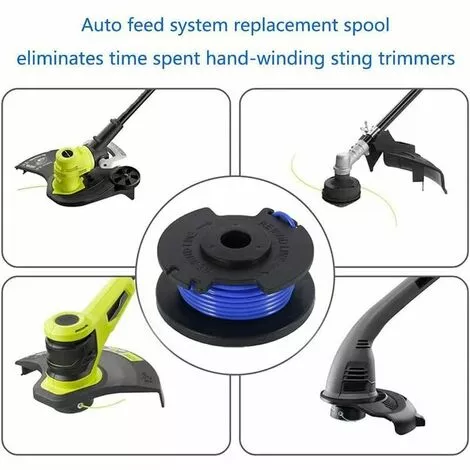 SINCèREETALI Pièces Bobine De Rechange Pour Débroussailleuse,Compatible Avec Ryobi One + AC14RL3A-18V 24V 40V,Coupe-fil Sans Fil Line 11ft,6 Bobines + 2 Capuchons De Coupe 5 SINCèREETALI Pièces Bobine De Rechange Pour Débroussailleuse,Compatible Avec Ryobi One + AC14RL3A-18V 24V 40V,Coupe-fil Sans Fil Line 11ft,6 Bobines + 2 Capuchons De Coupe – Image 3
