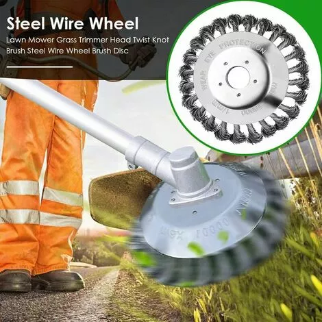 SINCèREETALI Weed Head Brosse à Désherbage En Fil D'acier 6 Pouces Brosse Rotative Disque De Brosse Pour Outils De Pelouse Jardin Agriculture - Remplacement Pour La Tonte 4 SINCèREETALI Weed Head Brosse à Désherbage En Fil D'acier 6 Pouces Brosse Rotative Disque De Brosse Pour Outils De Pelouse Jardin Agriculture - Remplacement Pour La Tonte – Image 2