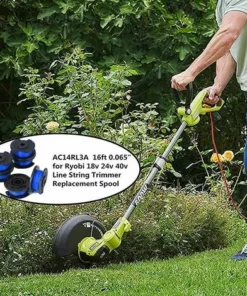 SINCèREETALI Lot De 8 Bobines De Rechange Pour Coupe-bordures De 0,065 Pouce Pour Ryobi 18v 24v 40v Compatible Avec Ryobi One+ AC14RL3A, Coupe-bordures Sans Fil De 11 Pieds, 6 Bobines + 2 Capuchons De Coupe-bordures -Débroussailleuse Soldes Magasin 63822051 5