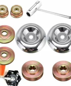 JUNJUN-9 Pièces Kit Ecrou Tete Debroussailleuse,Lame En Métal De Vitesses Universelle De Tondeuse,Débroussailleuse En Métal Accessoires,Pour Sylviculture Débroussailleuse Jardin Tondeuse à Gazon