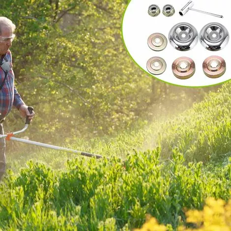 JUNJUN-9 Pièces Kit Ecrou Tete Debroussailleuse,Lame En Métal De Vitesses Universelle De Tondeuse,Débroussailleuse En Métal Accessoires,Pour Sylviculture Débroussailleuse Jardin Tondeuse à Gazon 7 JUNJUN-9 Pièces Kit Ecrou Tete Debroussailleuse,Lame En Métal De Vitesses Universelle De Tondeuse,Débroussailleuse En Métal Accessoires,Pour Sylviculture Débroussailleuse Jardin Tondeuse à Gazon – Image 5