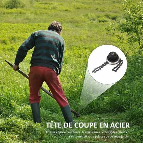 GroupM Tête De Débroussailleuse à Chaîne (joint Universel) Accessoires De Débroussailleuse Pour Tondeuse à Gazon 7 GroupM Tête De Débroussailleuse à Chaîne (joint Universel) Accessoires De Débroussailleuse Pour Tondeuse à Gazon – Image 5
