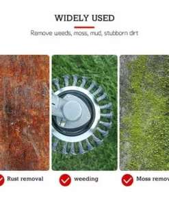 GroupM 6 Pouces 150mm Brosse De Désherbage Bol Type Torsion Fil Roue Pelouse Jardin Outils Agricoles Débroussailleuse -Débroussailleuse Soldes Magasin 63890022 5