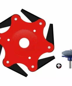 GroupM Tondeuse à 6 Feuilles Tondeuse à Gazon 6 Feuilles Coupe Herbe Tête De Coupe Débroussailleuse Accessoires Tête De Coupe 6 Feuilles