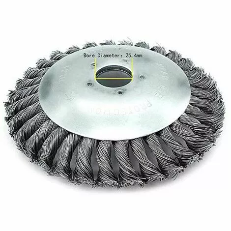 ENLENK Tête De Désherbage Fil D'acier, 6 Pouce Brosse Rotative Disque De Pinceau à Roue Pour Outils De Pelouse Jardin Agriculture - Trou Intérieur 25.4mm (6 Pouce) 3 ENLENK Tête De Désherbage Fil D'acier, 6 Pouce Brosse Rotative Disque De Pinceau à Roue Pour Outils De Pelouse Jardin Agriculture - Trou Intérieur 25.4mm (6 Pouce)