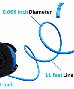 HEGUYEY Bobine De Rechange Pour Coupe-bordure De Ligne 0,065 Pouce Pour Ryobi 18v 24v 40v, Compatible Avec Ryobi One + AC14RL3A, Coupe-fil Sans Fil Line 11ft-6 Paquets -Débroussailleuse Soldes Magasin 64047459 5