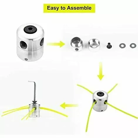 Lot De 2 Têtes De Débroussailleuse Universelles En Aluminium - Tête Double Fil - Bobine De Fil En Nylon - Accessoire Pour Débroussailleuse Gdrhvfd 6 Lot De 2 Têtes De Débroussailleuse Universelles En Aluminium - Tête Double Fil - Bobine De Fil En Nylon - Accessoire Pour Débroussailleuse Gdrhvfd – Image 4