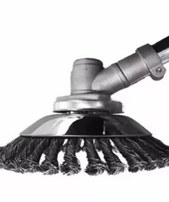 Brosse De Débroussailleuse À Gazon,Tête De Tondeuse À Fil Avec Roue En Fil D'Acier Solide, Brosse À Désherber Ronde En Métal,Outil Multifonctionnel D'Élimination Des Mauvaises Herbes(6 Pouces) Gdrhvfd -Débroussailleuse Soldes Magasin 64072991 5
