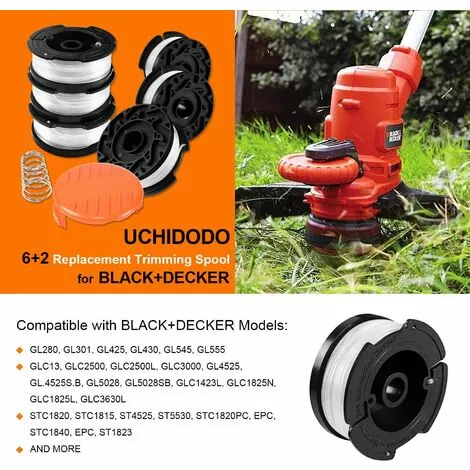 ARC-EN-CIéL Bobine Fil Coupe Bordure Pour Black Et Decker Coupe-Bordures, 6 Bobine De Fil Debroussailleuse Avec 1 Couvercle De Bobine Et 1 Ressort,Arcenciél 4 ARC-EN-CIéL Bobine Fil Coupe Bordure Pour Black Et Decker Coupe-Bordures, 6 Bobine De Fil Debroussailleuse Avec 1 Couvercle De Bobine Et 1 Ressort,Arcenciél – Image 2