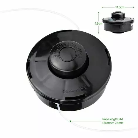 ARC-EN-CIéL Lot De 2 Tête De Débroussailleuse Universelle A6481 Nylon Bobine De Rechange De Tondeuse Débroussailleuse Tête De Coupe M10 X 1,25 Pour Débroussailleuse Thermique à Essence,Arcenciél 4 ARC-EN-CIéL Lot De 2 Tête De Débroussailleuse Universelle A6481 Nylon Bobine De Rechange De Tondeuse Débroussailleuse Tête De Coupe M10 X 1,25 Pour Débroussailleuse Thermique à Essence,Arcenciél – Image 2