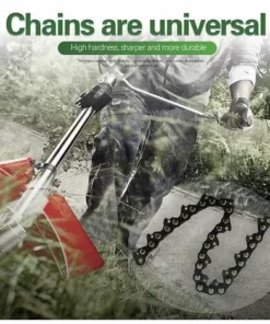 CARILLONSàVENT Têtes De Tondeuse à Gazon Noires Pour Accessoires Durables Agricoles De Jardin En Acier Au Manganèse Extérieur Désherbage Dur Et Longue Durée De Vie 2 Chaînes, Carivent -Débroussailleuse Soldes Magasin 64139492 3