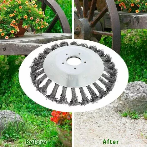 CARILLONSàVENT Tête De Débroussailleuse Conique En Fil De Fer Noué Pour Tondeuse à Gazon - Plateau De Désherbage En Métal Pour Débroussailleuse ((Diamètre Extérieur200mm, Trou Intérieur 25mm)) Carivent 4 CARILLONSàVENT Tête De Débroussailleuse Conique En Fil De Fer Noué Pour Tondeuse à Gazon - Plateau De Désherbage En Métal Pour Débroussailleuse ((Diamètre Extérieur200mm, Trou Intérieur 25mm)) Carivent – Image 2