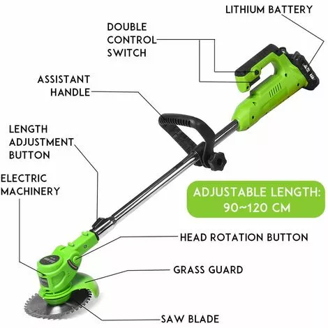 HAZEL Coupe-bordures électrique 24V 450W Débroussailleuse Tondeuse à Batterie Avec 2 Batteries 4 HAZEL Coupe-bordures électrique 24V 450W Débroussailleuse Tondeuse à Batterie Avec 2 Batteries – Image 2
