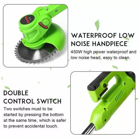 HAZEL Coupe-bordures électrique 24V 450W Débroussailleuse Tondeuse à Batterie Avec 2 Batteries 7 HAZEL Coupe-bordures électrique 24V 450W Débroussailleuse Tondeuse à Batterie Avec 2 Batteries – Image 5