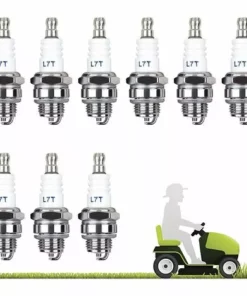 HEGUYEY Lot De 10 Bougie D'allumage L7T Bougie Tronconneuse Débroussailleuse Tondeuse Pour Moteur à Deux Temps Taille Haie Débroussailleuse