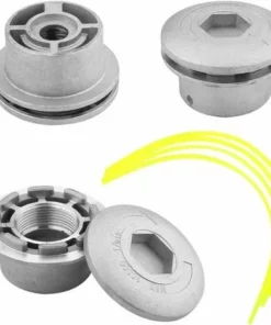 JOORRT Tête De Débroussailleuse Universelle, Tête Coupebordure En Aluminium Fils Pour Débroussailleuse à Essence Tondeuse à Gazon