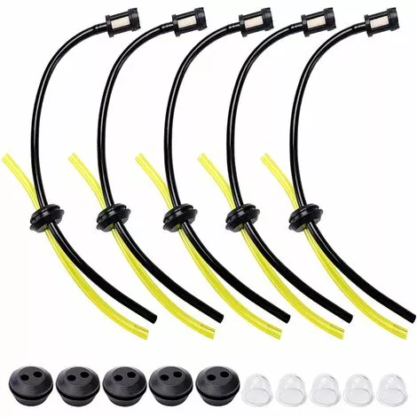 HEGUYEY 5 Ensembles Universel Filtre à Essence Kit, Tube D'étanchéité, Durites D'essence De Tondeuses Avec Poire D Amorçage, Pour Coupe-Herbe, Débroussailleuse, Tronconneuse Taille-Haie 3 HEGUYEY 5 Ensembles Universel Filtre à Essence Kit, Tube D'étanchéité, Durites D'essence De Tondeuses Avec Poire D Amorçage, Pour Coupe-Herbe, Débroussailleuse, Tronconneuse Taille-Haie