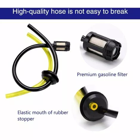 HEGUYEY 5 Ensembles Universel Filtre à Essence Kit, Tube D'étanchéité, Durites D'essence De Tondeuses Avec Poire D Amorçage, Pour Coupe-Herbe, Débroussailleuse, Tronconneuse Taille-Haie 4 HEGUYEY 5 Ensembles Universel Filtre à Essence Kit, Tube D'étanchéité, Durites D'essence De Tondeuses Avec Poire D Amorçage, Pour Coupe-Herbe, Débroussailleuse, Tronconneuse Taille-Haie – Image 2