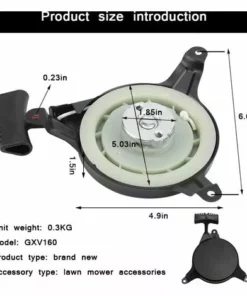 AOUGO Tirez Le Démarreur, Tirez Le Cordon De Démarrage Recoil Pull Starter Assembly Pièces De Rechange Pour Tondeuse à Gazon GXV140 GXV160 GX200 5.5HP 6.5HP Engine Tondeuse à Gazon 10 AOUGO Tirez Le Démarreur, Tirez Le Cordon De Démarrage Recoil Pull Starter Assembly Pièces De Rechange Pour Tondeuse à Gazon GXV140 GXV160 GX200 5.5HP 6.5HP Engine Tondeuse à Gazon -Débroussailleuse Soldes Magasin 64902650 4