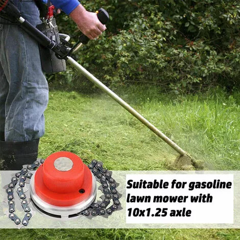 ELLE Tête De Tondeuse à Gazon Noire Pour Extérieur En Acier Au Manganèse Jardin Agriculture Accessoires Durables Désherbage Dur Durable (rouge) 4 ELLE Tête De Tondeuse à Gazon Noire Pour Extérieur En Acier Au Manganèse Jardin Agriculture Accessoires Durables Désherbage Dur Durable (rouge) – Image 2