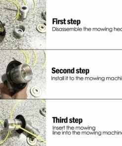 ELLE Débroussailleuse, Tête De Coupe En Aluminium, Tête D'herbe Tête De Coupe En Aluminium, Tête De Coupe De Gazon Pour Accessoires De Tondeuse à Gazon -Débroussailleuse Soldes Magasin 64915940 4