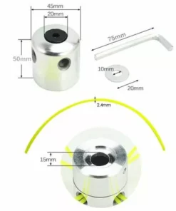 ELLE Débroussailleuse, Tête De Coupe En Aluminium, Tête D'herbe Tête De Coupe En Aluminium, Tête De Coupe De Gazon Pour Accessoires De Tondeuse à Gazon -Débroussailleuse Soldes Magasin 64915940 5