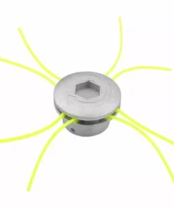 CESIèCLEFOU Aluminium Fils Tête Coupe-Bordure,Universelle Tête De Debroussailleuse Avec 4 Lignes,Tête Faucheuse Pour Jardin,Pelouse,Patio Lefou
