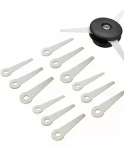 CESIèCLEFOU Tête De Débroussailleuse De Rechange Et 12 Lames De Rechange Avec 12 Lames En Nylon Et Tête De Coupe（20-3）Lefou