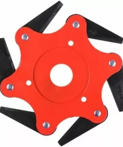 BARES Tête De Débroussailleuse En Métal à 6 Dents - Tête De Tondeuse à Gazon De Jardin 2 Commandes - Lame Rouge, Noire