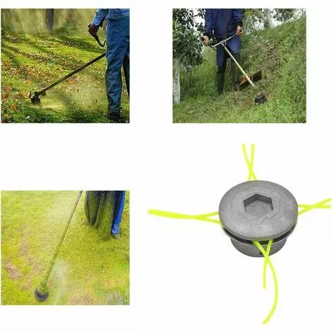 2PCS Tête De Débroussailleuse Aluminium Tête De Coupe Herbe Universelle Pour Accessoires De Tondeuse à Gazon 7.2X4.45cm S'arêern 6 2PCS Tête De Débroussailleuse Aluminium Tête De Coupe Herbe Universelle Pour Accessoires De Tondeuse à Gazon 7.2X4.45cm S'arêern – Image 4